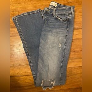 Hollister Light Blue Distressed Flare Jeans